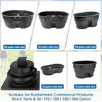 Stock Tank Drain Plug Fit for rubbermaid Commercial 50 70 100 150 300 Gallon Stock Tanks, Float Valve Drain Replacement,Cooler Drain Plug Kit