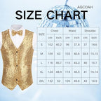 Adult Sequin Suit Tuxedo Vest Men with Bows Ties Formal Daily Disco Party