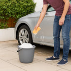 2 Pack 10 Quart Spout Pail – Classic Titanium Gray Plastic Bucket with Pour Spout and Handle for Cleaning, Mopping, Gardening, and Storage Use