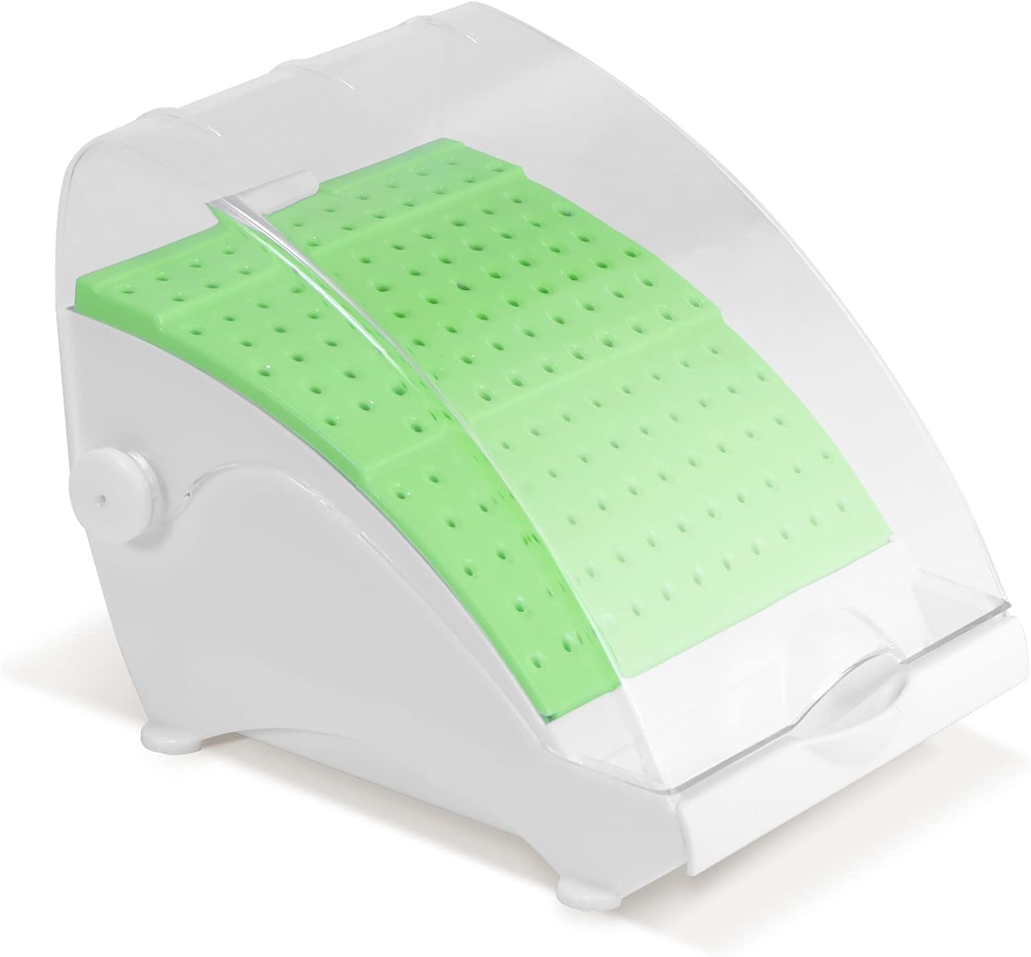 Annhua Dental Bur Block 142 Holes Bur Box with Drawer and Cover, Large Bur Block Holder Endo File Organizer for Slow Speed High Speed Burs - Green