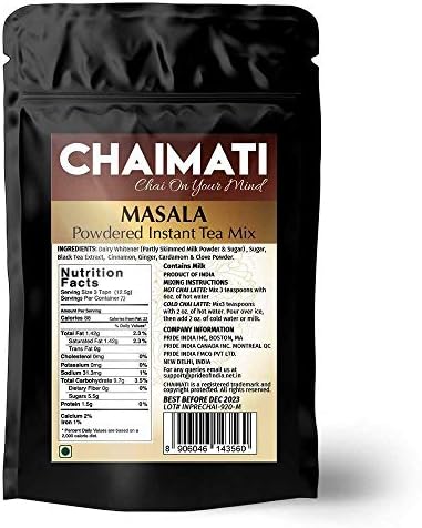 ChaiMati- Masala Chai Latte - Powdered Instant Chai Tea Premix, 2 lbs Jar - Amazing Flavor, Hot or Iced, Very Low Caffeine, Ready in seconds, Great for Gifting & Parties - gets "Chai on your Mind"