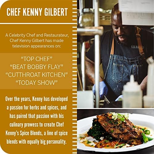 Chef Kenny Gilbert's Ultimate Spice Blends Gift Set - 5 Artisanal Seasoning Spice Blends, 5 Recipe Cards Featured on Oprah's Favorite Things 2020.