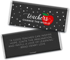 25ct Teacher Appreciation Personalized Thank You Wrappers for Chocolate Bars (25 Pack) - Change the World