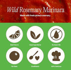 Sauz Wild Rosemary Marinara Sauce | Clean Ingredients, No Seed Oils, Gluten-Free | Fresh & Earthy Tomato Sauce for Pasta, Pizza, Spaghetti & More | Crafted in Small Batches | 12 Servings Total (25oz Jars, 2-Pack)