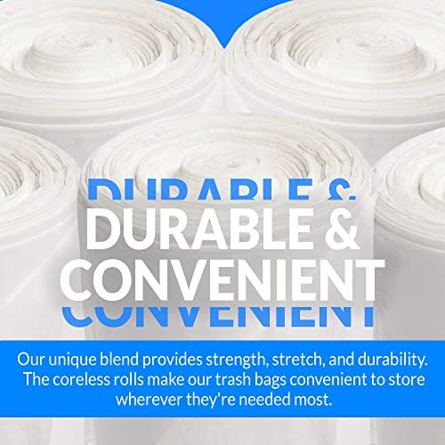 Reli. 6-10 Gallon Trash Bags | 1000 Bags | Clear | Bathroom | Strong | Garbage
