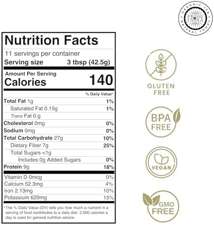 Pride of India- Black Bean Flour 1 lbs (454 gm) Rich Earthy Taste Freshly Milled in Small Batches | Ideal for Cakes Gravies Noodles Smoothies Custard | Vegan, Gluten-Free