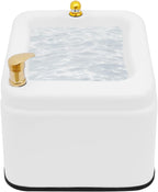 Acrylic Massage Footbath Tub, Portable Foot Bath Spa Pedicure Tub with Raised Massages Points, Easy Drainage & Hot and Cold Water Connect, 527 Oz Large Foot Bath Tub for Beauty Salons