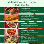 LAXMI Xtra Hot Kashmiri Chili Powder - Authentic Indian Red Chili Seasoning - NON-GMO & Natural - 14 oz Cooking Spice