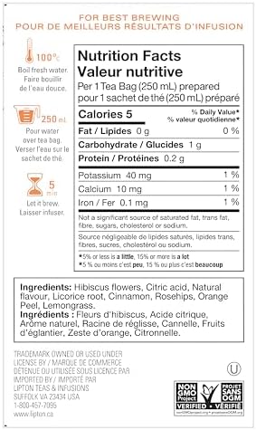 TAZO Passion Herbal Tea Bags,Hot or Iced,Caffeine Free,20 Tea Bags,(Pack of 2)