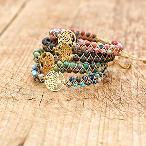 Natural Stone Bracelet Set 4pcs