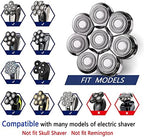 Universal Replacement Heads for Blade,Replacement Blades Compatible with Most Major Head Shaver Brands, Easy-to-Install Electric Razor Shaver Heads for Bald Men. (8 Silver)