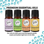 Wild Essentials Tree of Life Essential Oil Leather Wrap Bracelet Diffuser, Gift Set, Lavender, Lemongrass, Peppermint, Orange Oils, 12 Pads, Customizable Color Changing Perfume Jewelry, Aromatherapy