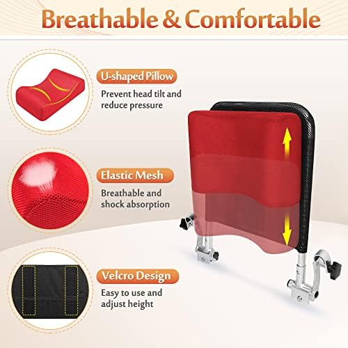 Wheelchair Headrest Neck Support Head Positioning Pillow Medical Neck Surgery Foam Wedge Keep Head Straight Immobilizer Back Support Cushion Headrest Attachment for Wheelchair Accessories Seniors