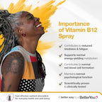 BetterYou Boost Vitamin B12 Oral Spray - Natural Liquid Supplement - Vitamin Spray for Daily B12 Intake - Green Tea and Chromium - 0.85 oz