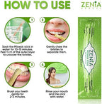 Zenia Sewak Natural Miswak Toothbrush - Vacuum Sealed Natural Flavor Traditional Peelu Toothbrush Stick - for Healthy Gums, Teeth, and Fresher Breath (Pack of 3)