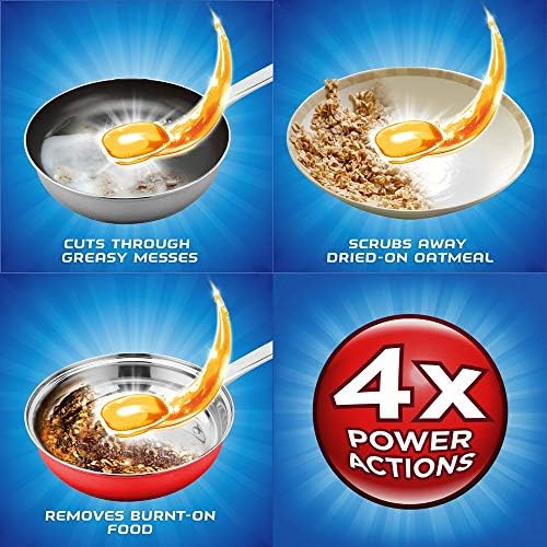 Finish Gelpacs Dishwasher Detergent Pods, Quick Dissolving Cleaning Power, Fights Grease & Dried-On Food, Easy-to-Use Pre-Measured Dishwasher Soap, Orange Scent, 84 Count