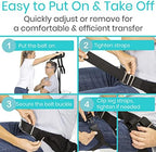 Vive Transfer Belt with Leg Loops - Medical Nursing Safety Gait Assist Device - Bariatrics, Pediatric, Elderly, Occupational and Physical Therapy - Long Strap and Quick Release Metal Buckle - 52 Inch
