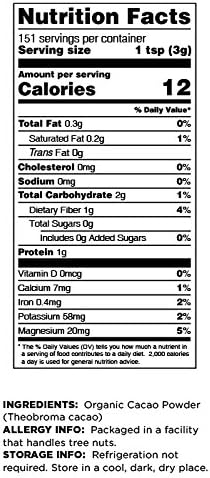 Terrasoul Superfoods Raw Organic Cacao Powder, 2 Lbs (2 Pack) - Raw | Keto | Vegan