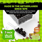 Gustaf's Dutch Licorice Drops - 3 Pack of 5.2oz Bags - Sweet Black Licorice Candy Drops - Dutch Candy from Netherlands - Sweet Black Liquorice Treats