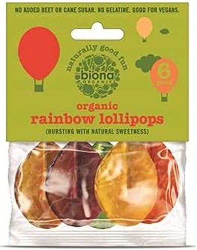 Biona Organic - Sweets - Rainbow Lollies - 50g