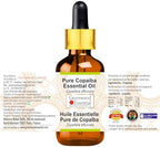 Greenwood Essential Pure Copaiba Essential Oil (Copaifera officinalis) with Glass Dropper Steam Distilled 50ml (1.69 oz)