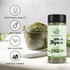 Fasori Thyme Leaves – Premium Dried Whole Thyme Herb, Aromatic Mediterranean Spice for Cooking, Roasts, Chicken & Vegetables (1oz)