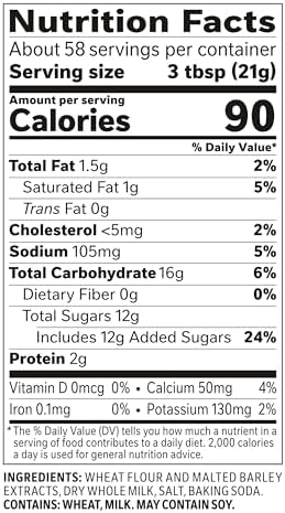 Carnation Malted Milk, Dry Shelf Stable Malted Milk, Great for Baking, Shakes, Sundaes, 2.72 lb Can