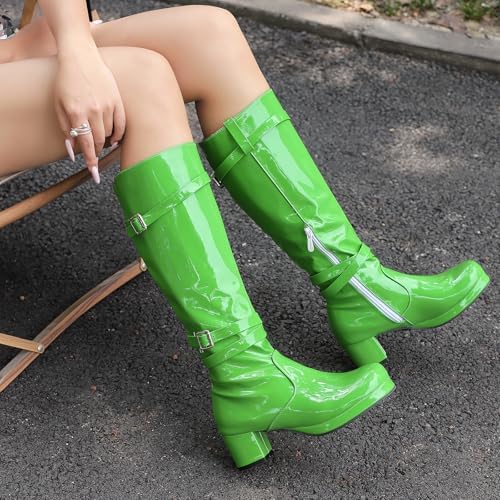 Women Fashion Slim 70s GoGo Knee High Boots