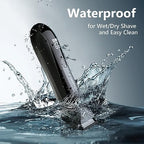 Body Hair Trimmer Men - Ball Trimmer Men, 2 Replaceable Ceramic Blades, Waterproof Pubic Trimmer with Charging Dock, Rechargeable, 7000RPM