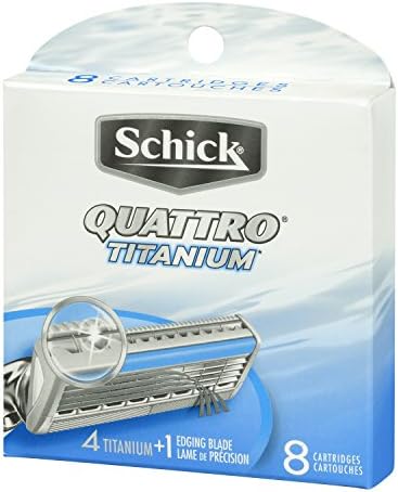Schick Quattro Titanium Razor Blade Refills for Men - 8 Count