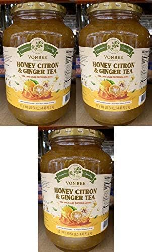 VONBEE HONEY CITRON & GINGER TEA 4.4 Lb - SET OF 3