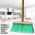 Indoor/Outdoor Heavy Duty Wooden Broom Brush, Sweeper, Head Replacement Soft bristles, Great use for Home, Kitchen, Room, Office, Patio, Deck Floor (Broom Head)