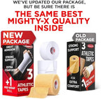 Premium White Athletic Tape for Injuries - 3 Pack with Pre-wrap - Easy Tear & No Sticky Residue - Sports Zinc Oxide Tape - Ankle, Wrist, Fingers - Ideal for Soccer, Gymnastics, Boxing