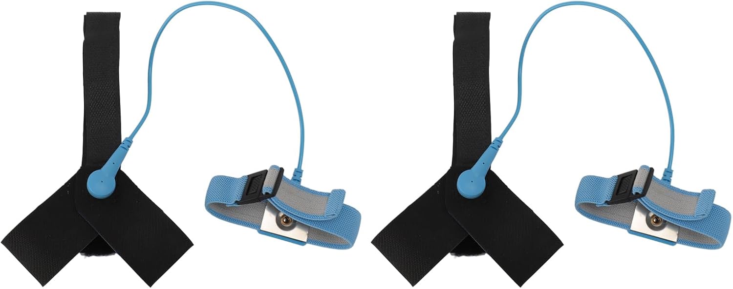 2 Pcs ESD One Size Fits All Anti Static Heel Grounder Straps, Adjustable ESD Shoes Straps with Buckle, Anti Static Foot Heel Straps for Grounding and Protecting Electronics Against Electric Shock