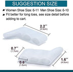 Povihome 10 Pack Pinky Toe Separator and Protectors, Triple Gel Toe Separators for Overlapping Toe, Curled Pinky Toes Separate and Protect
