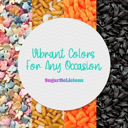 SugarMeLicious Witch Hat Sprinkles for Cupcakes, Edible Cake Decorations, 3oz Bottle of Vibrant Toppings for Baking, Decorating Cookies & Ice Cream