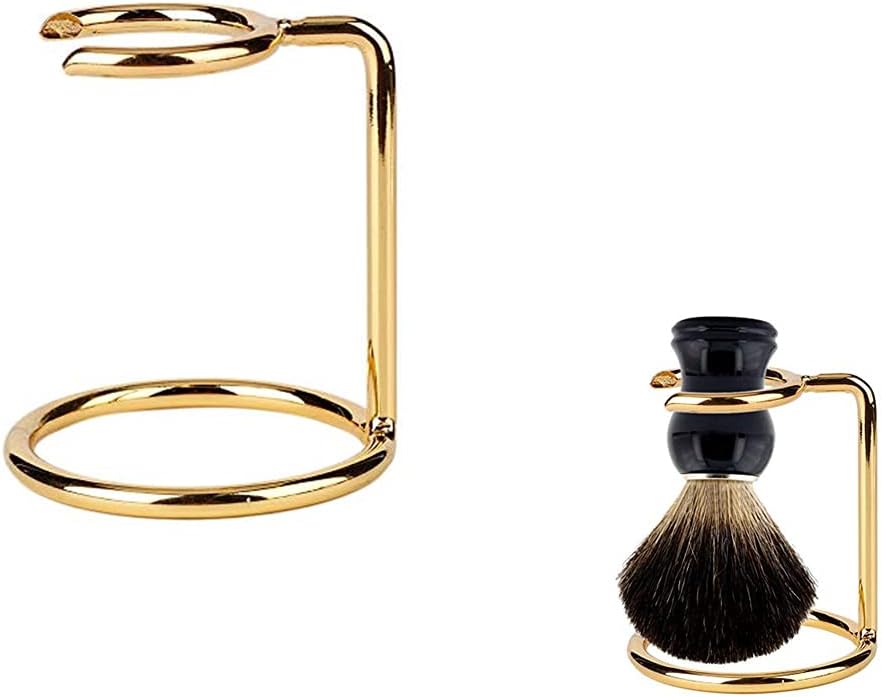 Shaving Brush Holder, Brush Stand Men Shaving Brush Stainless Steel Stand Holder for Salon Home Travel Use