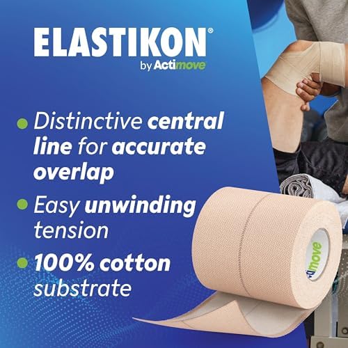 Elastic Athletic Tape - Provides Support for Sprains, Strains, Muscle Injuries - for Sport and Veterinary Applications - 3 in x 2.5 yd, Speedpack - 16 Rolls