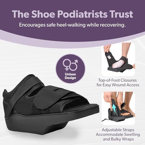 BraceAbility Forefoot Offloading Post-Op Shoe - Non-Weight Bearing Medical Wedge Boot for Diabetic Foot Ulcer, Metatarsal Fracture, Broken Toe, Bunion, Hammer Toe Surgery - Fits Men and Women (S)