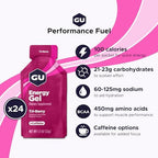 GU Energy Original Sports Nutrition Energy Gel, Vegan, Gluten-Free, Kosher, and Dairy-Free On-the-Go Energy for Any Workout, 8-Count, Tri-Berry