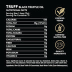 TRUFF Black Truffle Oil - Black Truffle Infused Olive Oil - Gourmet Dressing, Seasoning, Marinade, or Drizzle, Non-GMO, Gluten-Free, 5.6 fl.oz