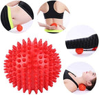Massage Ball, Spiky Massage Ball, Durable Plastic Massage Roller, Body Spiky Balls, Fitness Finger Relax Tool Plastic Durable Sport Ball, Soft Protable Spiky Ball for Foot Release Pain(Red 7.5 cm)