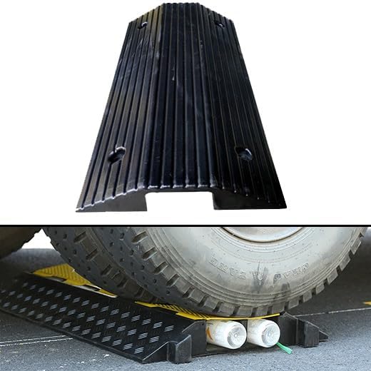 Bridge Driveway Curb Ramp - 3" 4" Rise Transition 16" 32" Wide - Rubber Threshold for Wheelchair, Non-Slip Heavy Duty for Doorways Entryway (3" Rise/80x40x8cm)