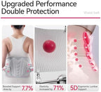 Back Brace Support Belt-Adjustable Lumbar Support Belt for Sciatica & Herniated Disc - 4D Knit Fabric with 6 Reinforced Support Rods with Removable Lumbar Pad for Men & Women (XL)