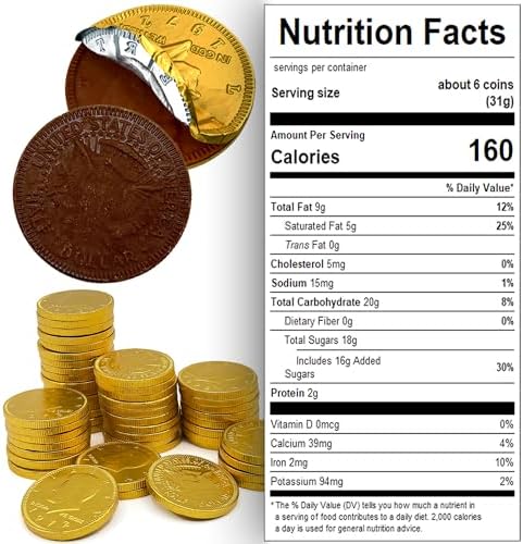 Gold Candy Coins, 50 Count | Gourmet Milk Chocolate Coins for Easter, Parties, Birthdays & Celebrations | Crafted from Premium Ingredients, Kosher, Non-GMO Certified