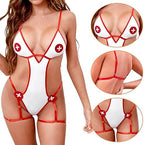 Sexy Nurse Outfit Fancy Dress Women Naughty Nurse Costume Lingerie Cosplay Babydoll Roleplay Bodysuit Headband G-String