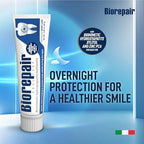 BIOREPAIR Intensive Night Care - Hydroxyapatite Toothpaste with Xylitol & Zinc PCA, Fluoride Free Toothpaste, Helps Maintain Hygiene & Reduce Plaque Build-Up at Night, Oral Care 3.46Oz Made in Italy