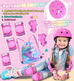 Kids Knee Pads and Elbow Pads Set for Unicorn Skating Rollerblading Cycling - Protective Gear with Wrist Guards for Boys Girls Ages 3-6-8-12