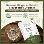 Organic Way Dried Ginger Root Cut & Sifted (Zingiber officinale) - Herbal Tea | Kosher & USDA Certified | Vegan, Non-GMO & Gluten Free | 100% Raw from India (2LBS - 32Oz.)