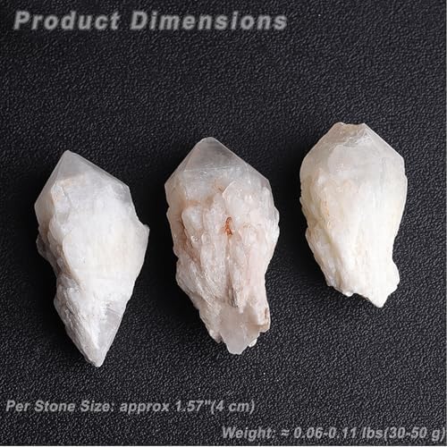 Erliway 1 Pcs Natural Clear Pineapple Quartz Crystal Cluster, 1.6" Raw White Quartz Crystal Cluster, Rough Stone Mineral Specimen for Display Home Decor Rockhound Gift